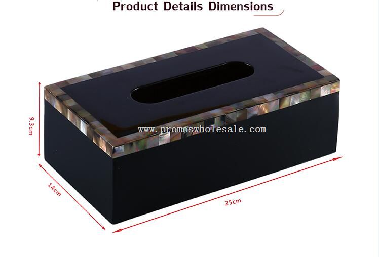 Leather shell mosaic tissue paper box