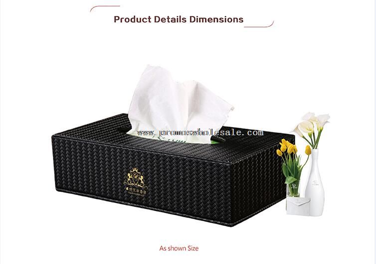 Leather tissue paper box