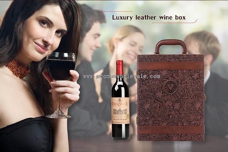 Kožené víno box
