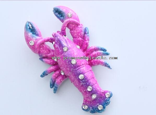 Lobster shape funny decorative magnets