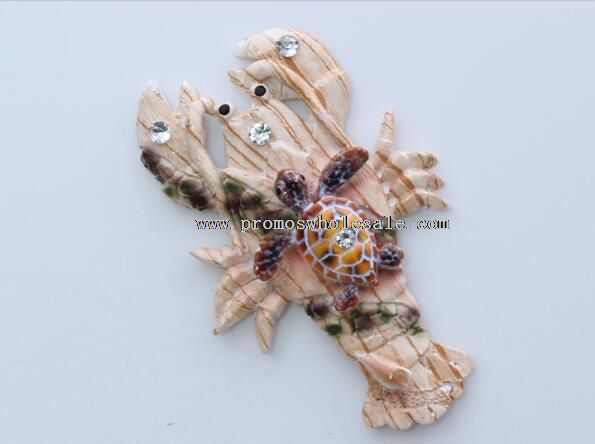 Lobster shape practical waterproof resin fridge magnets