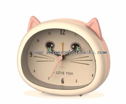 Lovely silicone animal shape alarm kids table clock