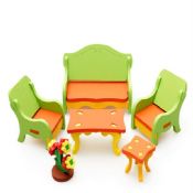 3D montage meubles Mini salon en bois jouet images