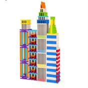 Zabawki drewniane kolorowe bloki DIY 420pcs images