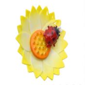 Ladybug fridge magnets with flower pattern images