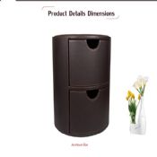 Leather round file cabinet images