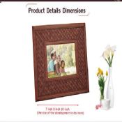 Photo frames vintage brown weave pattern images