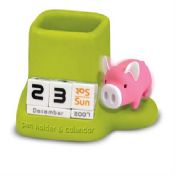 Calendrier scolaire/Bureau de cochon forme utiliser porte-plume images