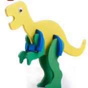 Puzzle wooden toy dinosaur images