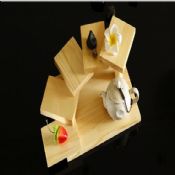 Sushi tampilan kayu melayani nampan images