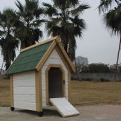 Casa de cachorro de madeira personalizada images