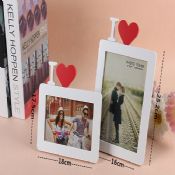 Wooden love photo picture frame images
