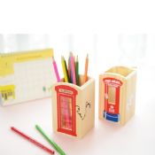 Wooden pencil pen holder images