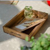 Wooden serving tray set images