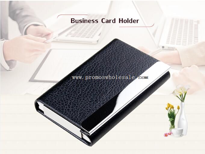 Metal square business card holder