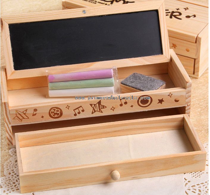 Multi-functional wooden pen holder