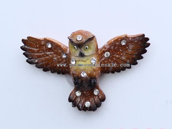 Owl shape fridge magnet