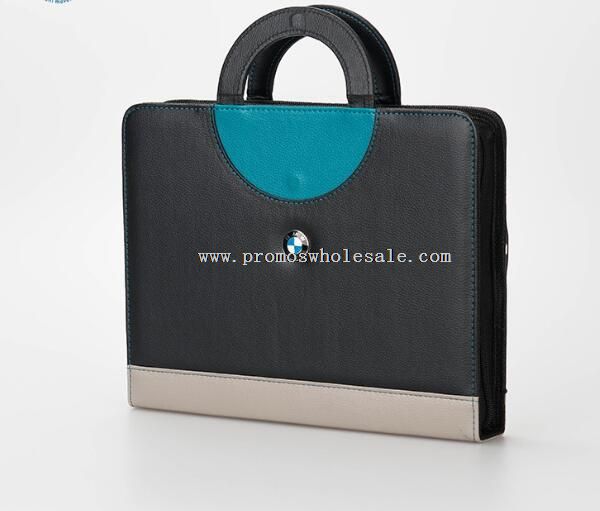 Portfolio case with power bank