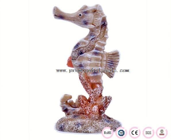 Sea horse polyresin statue