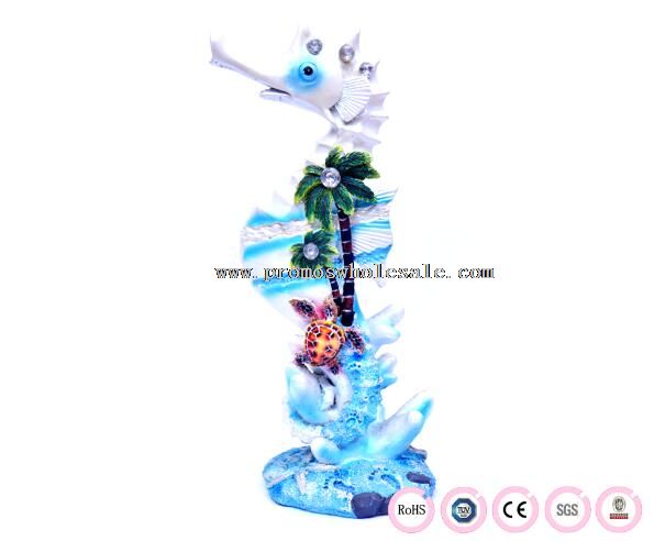 Sea horse resin decoration