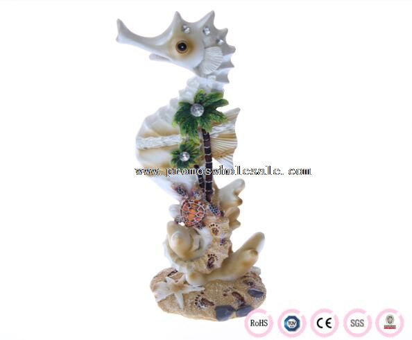 Sea horse shape gift souvenir resin decoration