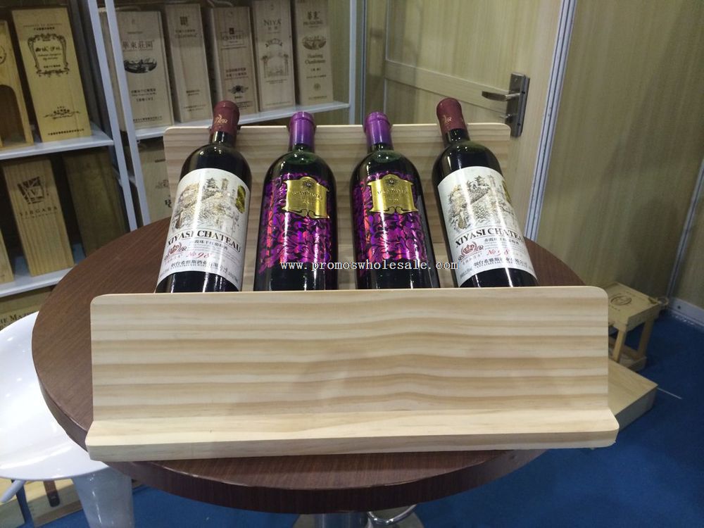 Solido legno rosso vino rack