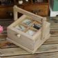 Portable natural wooden tea box small picture