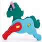 Wooden puzzle horse toy small picture