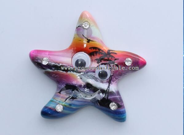 Star shape cute polyresin kitchen magnets