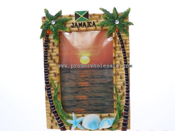Tropical style resin photo frame