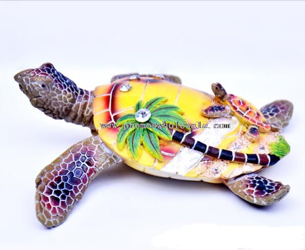 Skildpadde figur harpiks animalske dekoration