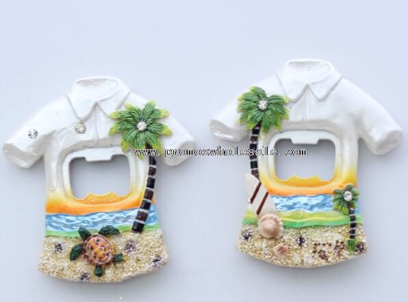 Souvenir unik resin kulkas magnet pembuka botol