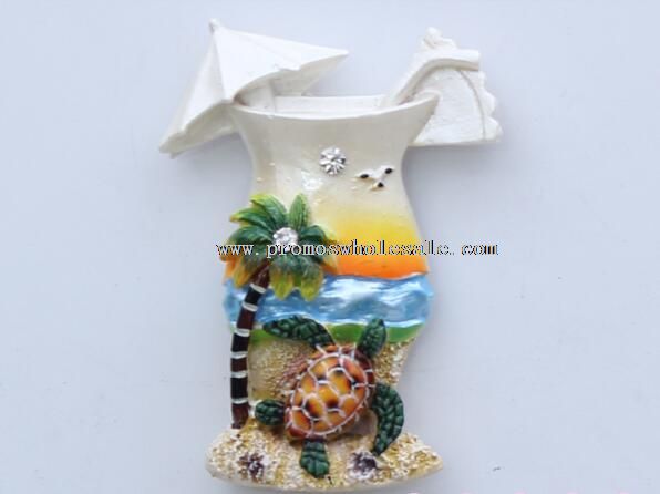 Vase cute polyresin fridge magnet