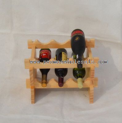 Wine rack with solid wood