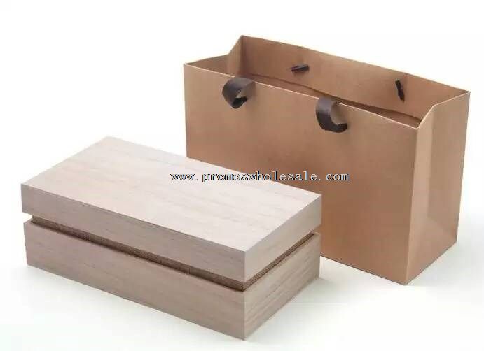 Wood tea packaging box