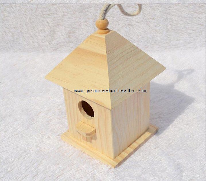 Wooden bird house