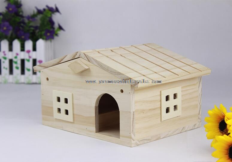 Wooden bird house with window
