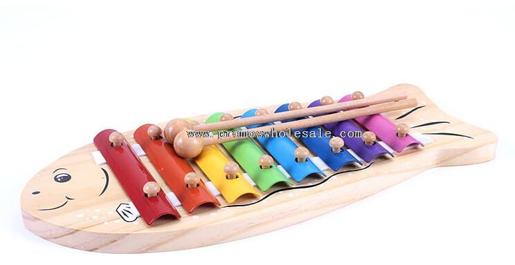 Wooden Fish Shape Lovely Xylophone Eight Notes