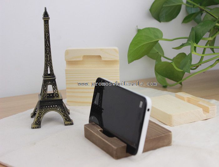Wooden mobile phone holder