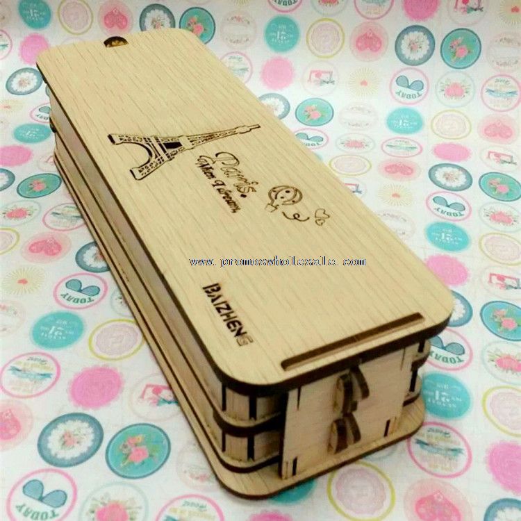 wooden pencil case