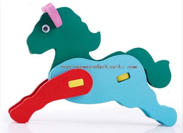 Wooden puzzle horse toy
