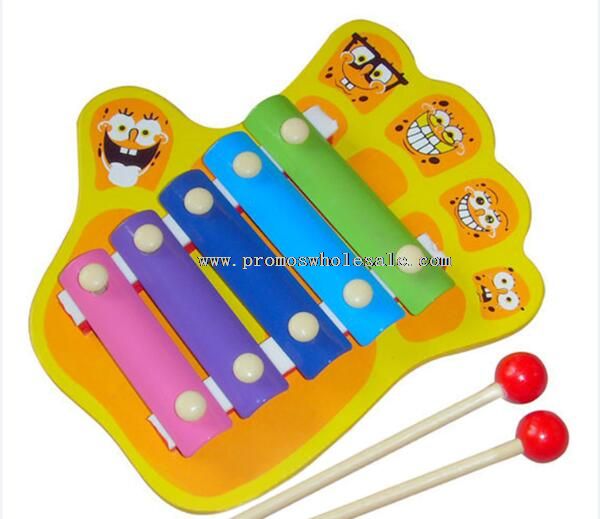 Wooden Xylophone With 5 Tonality Metal Keys