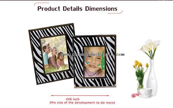 Zebra leather funny photo frames