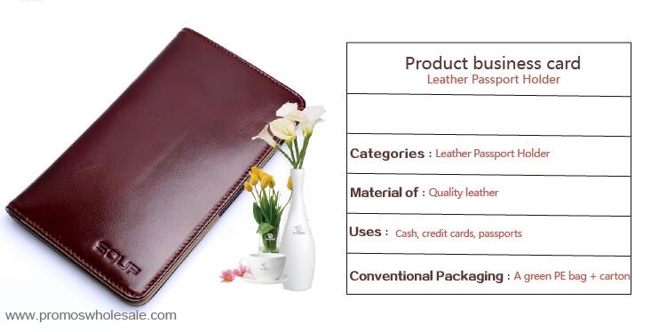 Leather passport holder