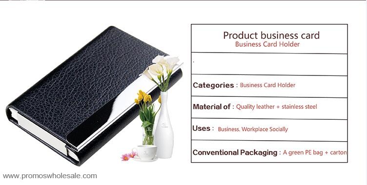 Metal square business card holder