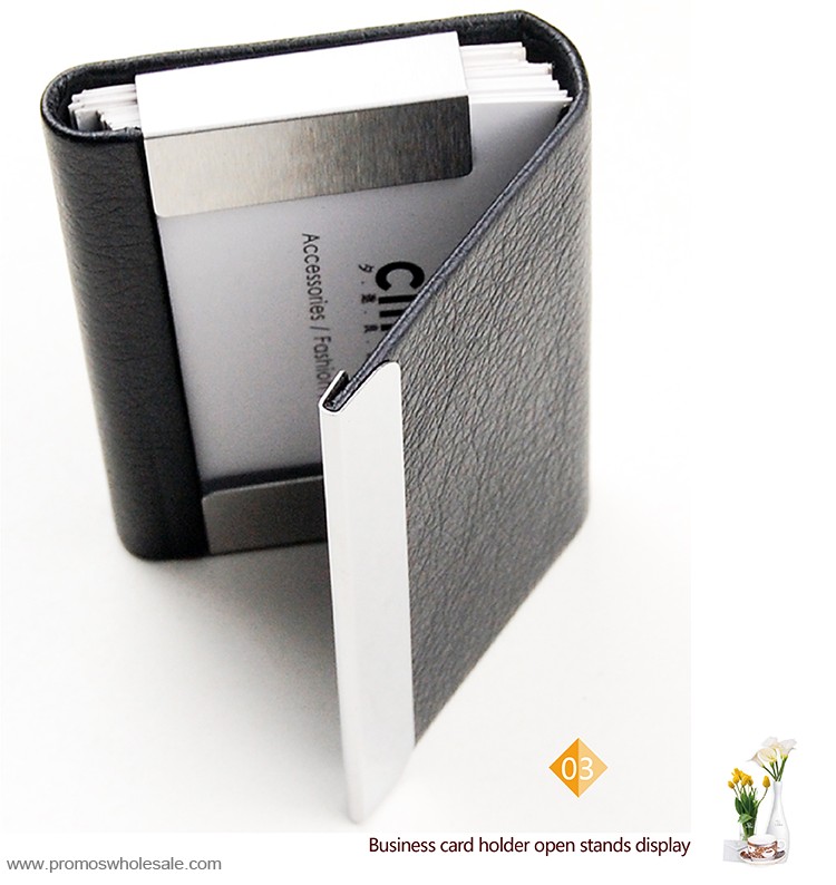 Metallo quadrato business card holder