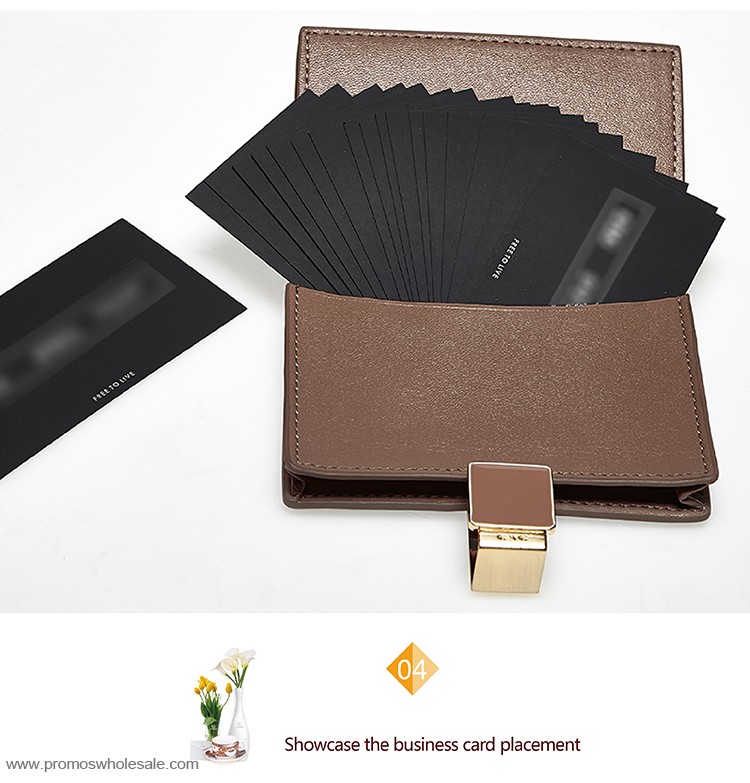 Leather business card