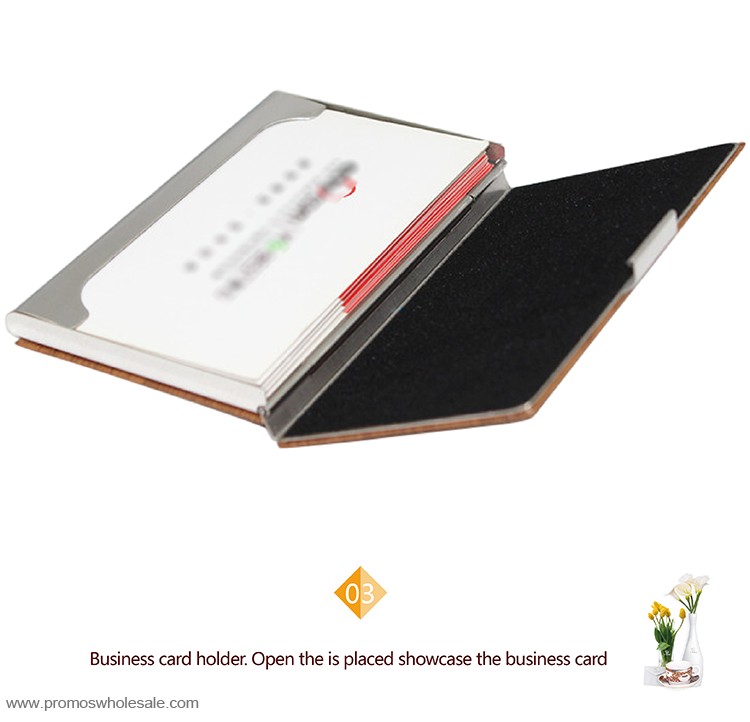 Desktop business card holder