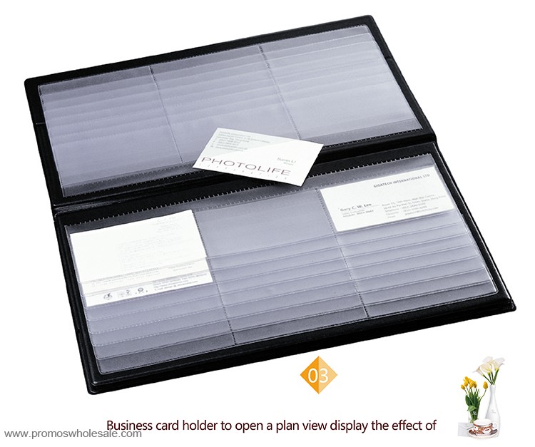 Plastic business card holder