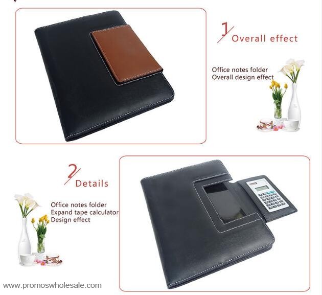  Multifunction leather manager folder calculators